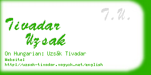 tivadar uzsak business card